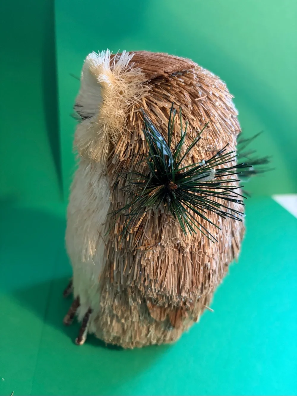 Decorative Natural Brown Owl Figurines - Set of 2